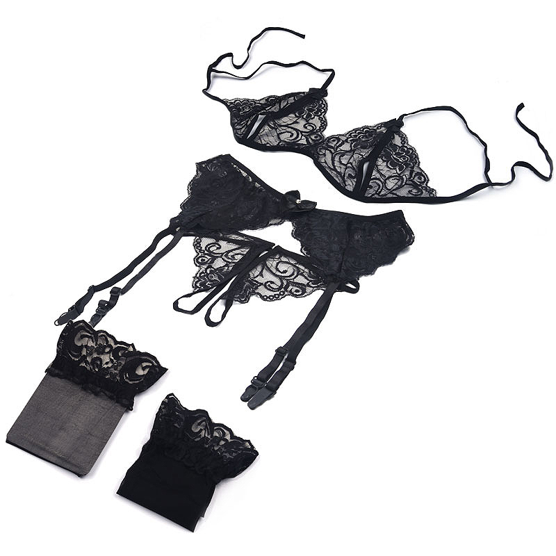 1 Set Women's Lace Lingerie, S - Sheer Bra Lace review and price