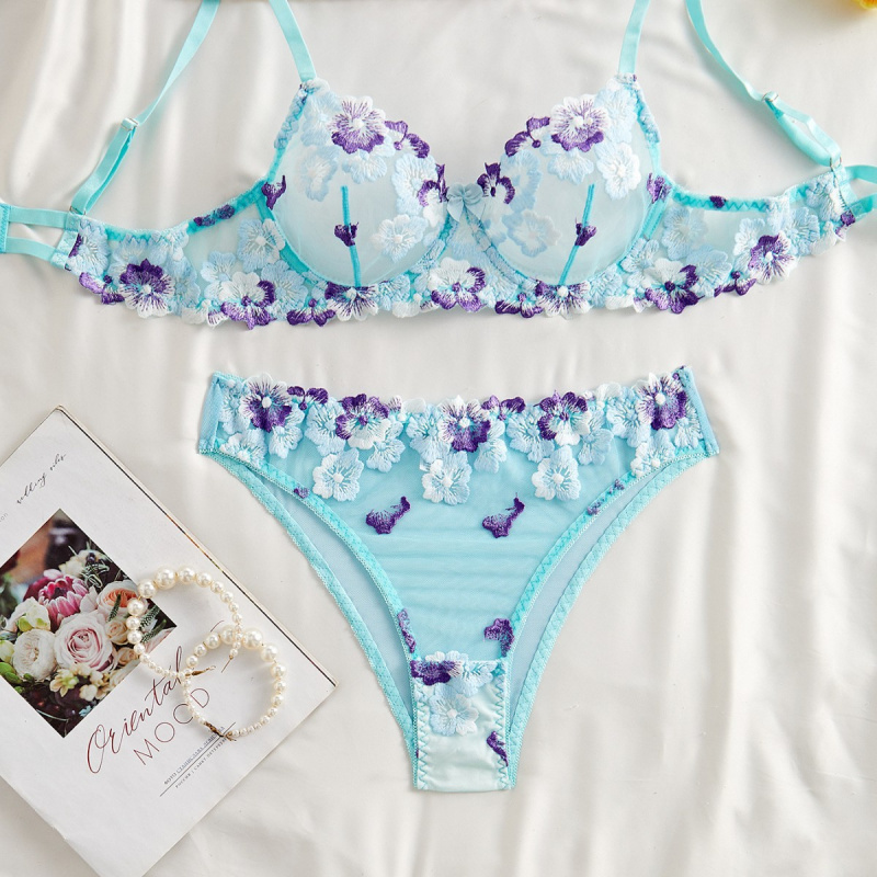 Bikini lingerie set with sheer - Sheer Bra Lace review and price